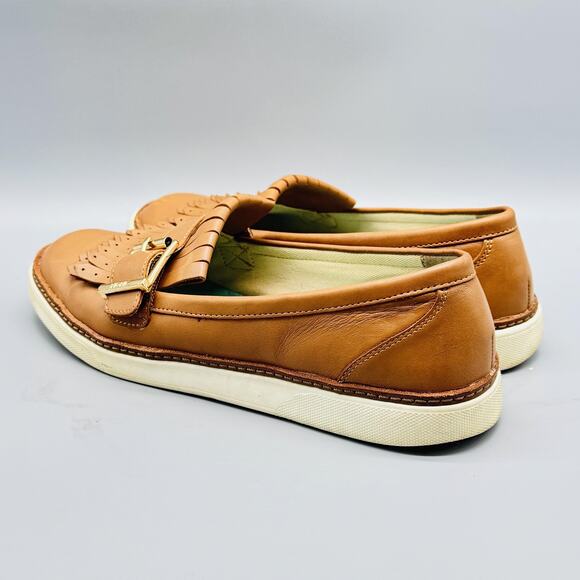 Vionic Shoes Womens 8.5 Brown Leather Loafer Buckle Fringe Cambridge Comfort - Picture 5 of 10